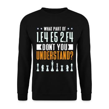 Chess Tournament Coach Chess piece Queen Chess Day - Unisex Sweatshirt - black - Front - Alina (178cm) & Michal (187cm)