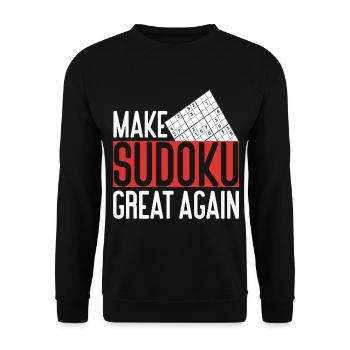 Sudoku Puzzle Sudoku Grid Sudoku lösen Sodoku - Unisex Pullover - Schwarz - Vorne - Alina (178cm) & Michal (187cm)