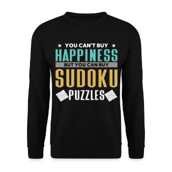 Sudoku Puzzle Sudoku Grid Sudoku lösen Sodoku - Unisex Pullover - Schwarz - Vorne - Alina (178cm) & Michal (187cm)
