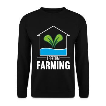 Hydroponics Indoor Gardening Horticulture - Unisex Sweatshirt - black - Front - Alina (178cm) & Michal (187cm)