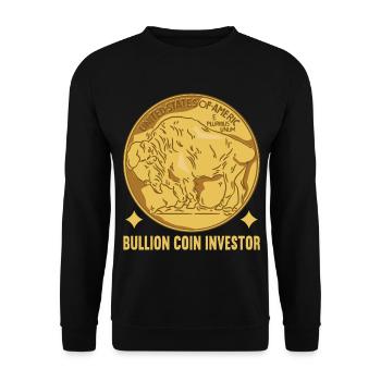 Coin Collector Numismatics Rare Coins Coin Lover - Unisex Sweatshirt - black - Front - Alina (178cm) & Michal (187cm)