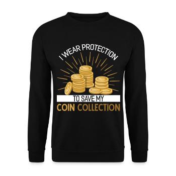 Coin Collector Numismatics Rare Coins Coin Lover - Unisex Sweatshirt - black - Front - Alina (178cm) & Michal (187cm)