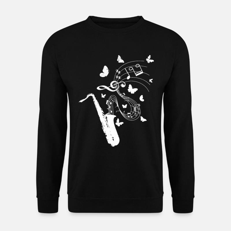 Saxophone Butterflies Saxophone Sax Player Saxopho - Unisex Pullover - Schwarz
