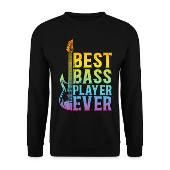 Bass Guitar Player Bass Guitarist - Best Bass Play - Unisex Pullover - Schwarz - Vorne - Alina (178cm) & Michal (187cm)