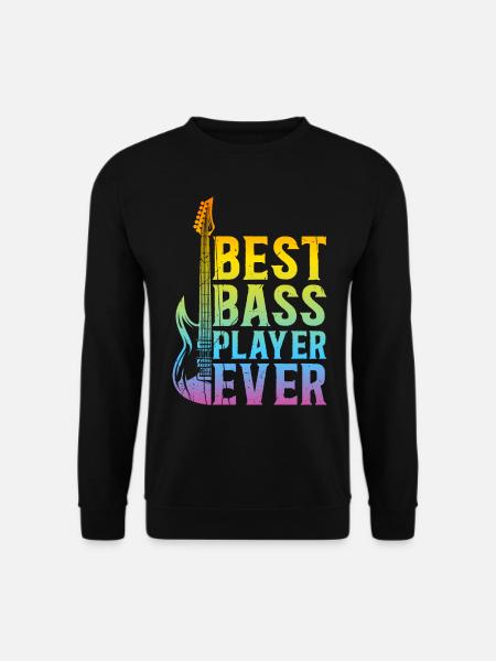 Bass Guitar Player Bass Guitarist - Best Bass Play - Unisex Pullover - Schwarz