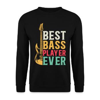 Bass Guitarist Bass Guitar Player - Best Bass Play - Unisex Pullover - Schwarz - Vorne - Alina (178cm) & Michal (187cm)