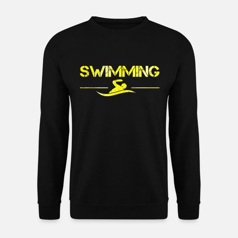 Schwimmen - Unisex Pullover - Schwarz