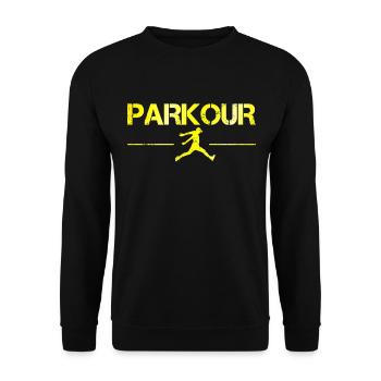 Parkour - Unisex Sweatshirt - black - Front - Alina (178cm) & Michal (187cm)