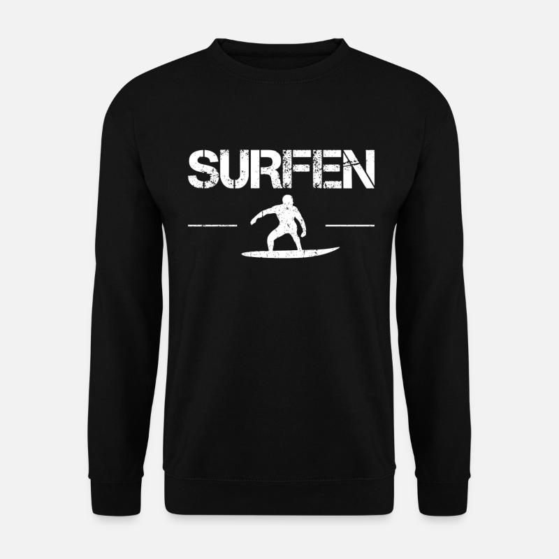 Surfen - Unisex Pullover - Schwarz