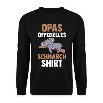 Sloth Papa's Official Snoring - Unisex Sweatshirt - black - Front - Alina (178cm) & Michal (187cm)