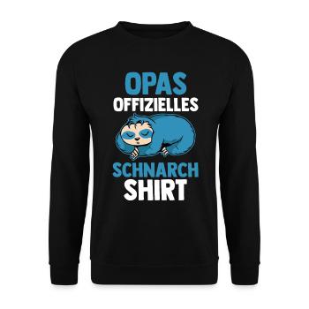 Koala Papa's Official Snoring - Unisex Sweatshirt - black - Front - Alina (178cm) & Michal (187cm)