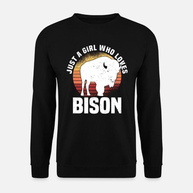 Buffalo Bison Ox Indian American - Unisex Sweatshirt - black
