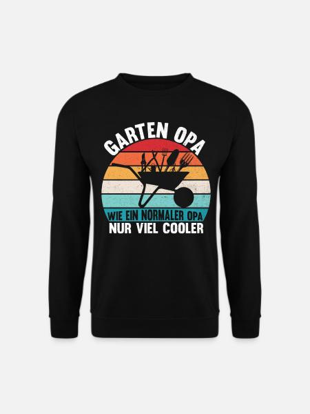 Garten Opa Wie Ein Normaler Opa Nur Viel Cooler - Unisex Pullover - Schwarz