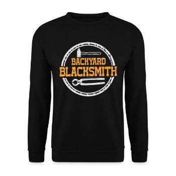 Backyard Blacksmith Anvil Blacksmith - Unisex Sweatshirt - black - Front - Alina (178cm) & Michal (187cm)