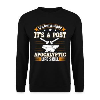Its Not A Hobby Funny Saying Anvil Blacksmith - Unisex Sweatshirt - black - Front - Alina (178cm) & Michal (187cm)