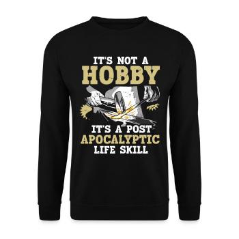 Its Not A Hobby Funny Saying Anvil Blacksmith - Unisex Sweatshirt - black - Front - Alina (178cm) & Michal (187cm)