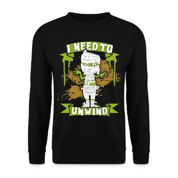 Momie comique, momie de dessin animé, drôle de dicton - Sweat-shirt Unisexe - noir - Devant - Alina (178cm) & Michal (187cm)