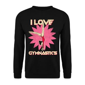 Gymnastik Turnen Mädchen - Unisex Pullover - Schwarz - Vorne - Alina (178cm) & Michal (187cm)