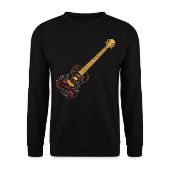 Guitar With Cats Guitar Guitarist Guitar Player Ca - Unisex Pullover - Schwarz - Vorne - Alina (178cm) & Michal (187cm)