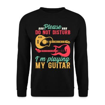 Bassiste I Please Do Not Disturb I’m Playing - Sweat-shirt Unisexe - noir - Devant - Alina (178cm) & Michal (187cm)