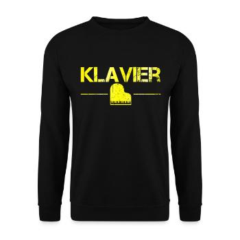Klavier - Unisex Pullover - Schwarz - Vorne - Alina (178cm) & Michal (187cm)