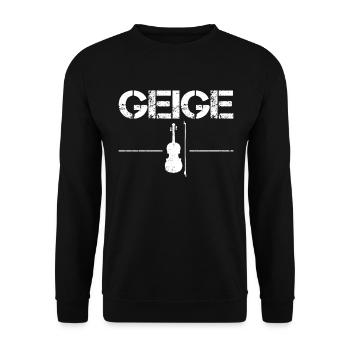 Geige - Unisex Pullover - Schwarz - Vorne - Alina (178cm) & Michal (187cm)