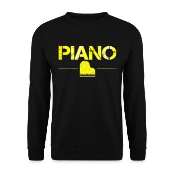Klavier - Unisex Pullover - Schwarz - Vorne - Alina (178cm) & Michal (187cm)