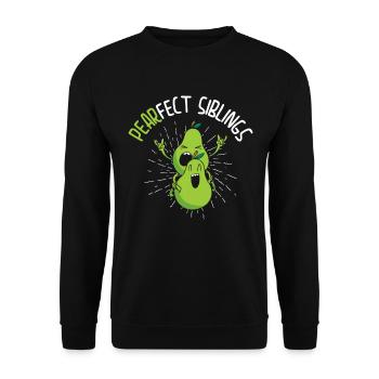 Frères et sœurs Poire Fruit Grand Frère Sœur - Sweat-shirt Unisexe - noir - Devant - Alina (178cm) & Michal (187cm)