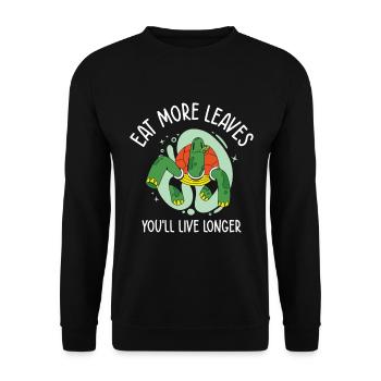 Turtle Pet Owner Vegetables Wildlife Reptile Pet - Unisex Sweatshirt - black - Front - Alina (178cm) & Michal (187cm)