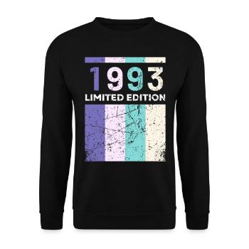 30 ans né en 1993 rétro 30e anniversaire - Sweat-shirt Unisexe - noir - Devant - Alina (178cm) & Michal (187cm)