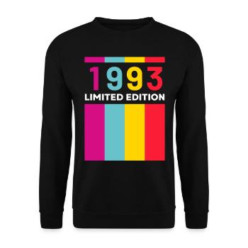 30 ans né en 1993 rétro 30e anniversaire - Sweat-shirt Unisexe - noir - Devant - Alina (178cm) & Michal (187cm)