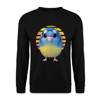 Vögel beobachten Vogel - Unisex Pullover - Schwarz - Vorne - Alina (178cm) & Michal (187cm)