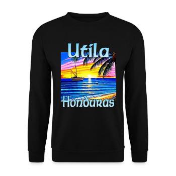 Utila Honduras - Unisex Pullover - Schwarz - Vorne - Alina (178cm) & Michal (187cm)