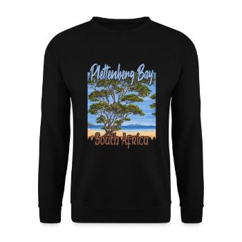 Plettenberg Bay Afrique du Sud - Sweat-shirt Unisexe - noir - Devant - Alina (178cm) & Michal (187cm)