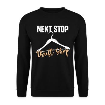 Magasin d’occasion Eco Hipster d’occasion - Sweat-shirt Unisexe - noir - Devant - Alina (178cm) & Michal (187cm)