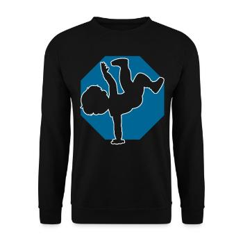 Breakdancer Junge Breakdancing - Unisex Pullover - Schwarz - Vorne - Alina (178cm) & Michal (187cm)