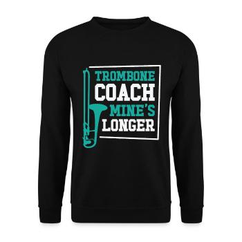 Posaunenlehrer Posaunist Spieler Lustiger - Unisex Pullover - Schwarz - Vorne - Alina (178cm) & Michal (187cm)