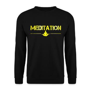 Méditation - Sweat-shirt Unisexe - noir - Devant - Alina (178cm) & Michal (187cm)