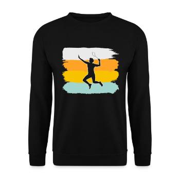 Badminton Rétro - Sweat-shirt Unisexe - noir - Devant - Alina (178cm) & Michal (187cm)