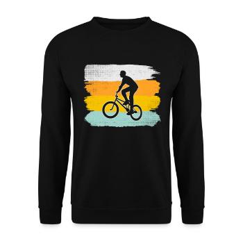 BMX retro - Unisex Pullover - Schwarz - Vorne - Alina (178cm) & Michal (187cm)