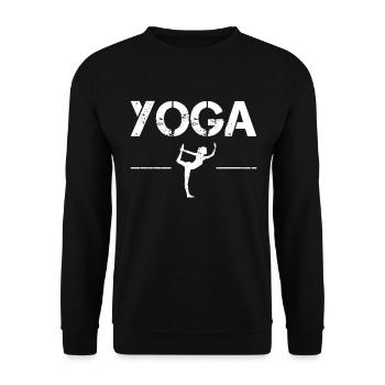 Yoga - Unisex Pullover - Schwarz - Vorne - Alina (178cm) & Michal (187cm)