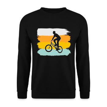 BMX Retro - Unisex Pullover - Schwarz - Vorne - Alina (178cm) & Michal (187cm)