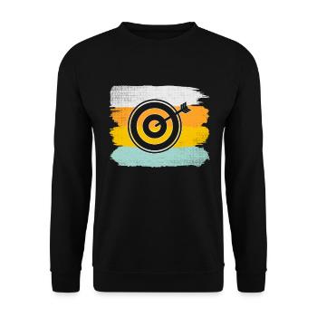 Darts Retro - Unisex Sweatshirt - black - Front - Alina (178cm) & Michal (187cm)