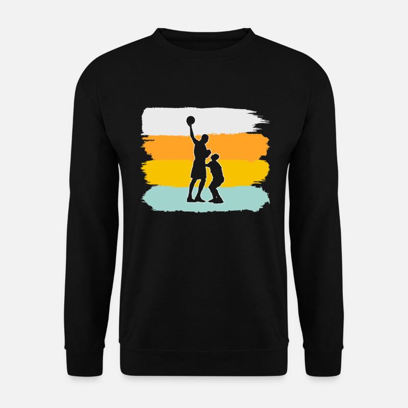 Basketball Retro - Unisex Pullover - Schwarz
