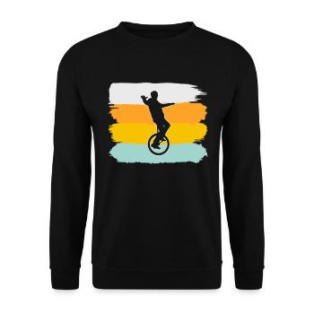 Rétro monocycle - Sweat-shirt Unisexe - noir - Devant - Alina (178cm) & Michal (187cm)