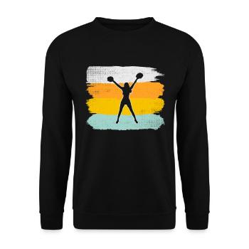 Cheerleading Rétro - Sweat-shirt Unisexe - noir - Devant - Alina (178cm) & Michal (187cm)