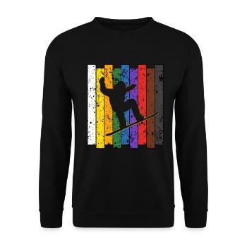 Snowboarding - Unisex Sweatshirt - black - Front - Alina (178cm) & Michal (187cm)