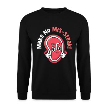 Keine Fehler machen Fleischliebhaber kochen Fehler - Unisex Pullover - Schwarz - Vorne - Alina (178cm) & Michal (187cm)