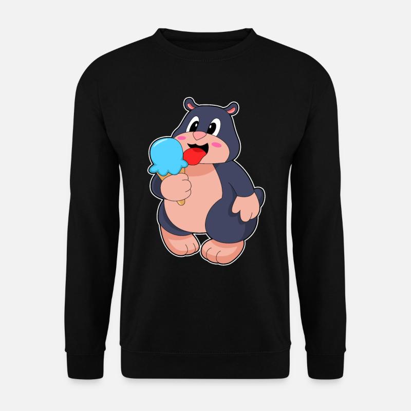 Crème glacée Mole Waffle - Sweat-shirt Unisexe - noir