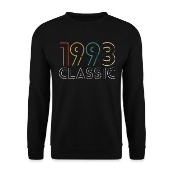 30 ans né en 1993 rétro 30e anniversaire - Sweat-shirt Unisexe - noir - Devant - Alina (178cm) & Michal (187cm)